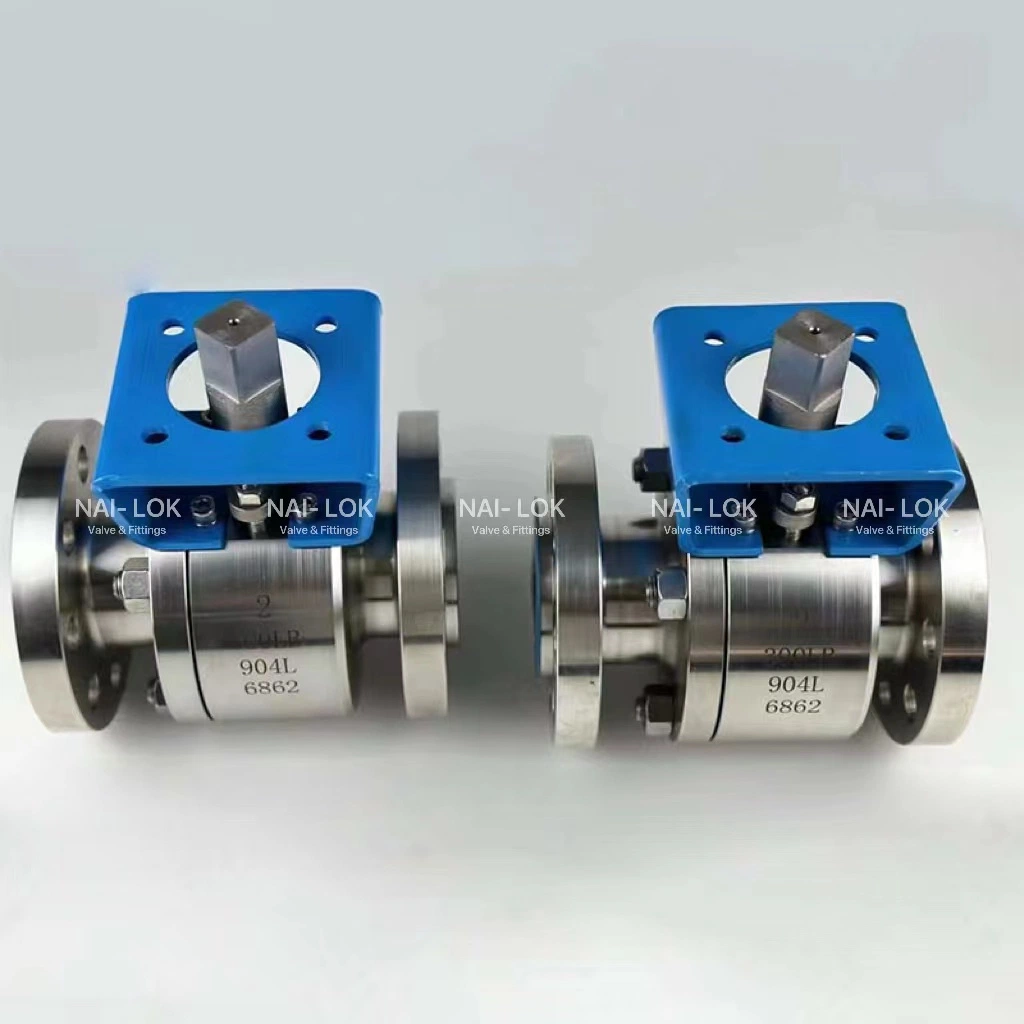 Nai-Lok High Pressure Special Alloy 904L Split Body Stainless Steel Full Bore Flanged 3 PCS Floating Ball Valve