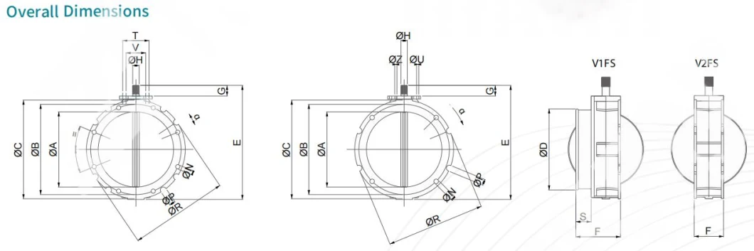 Vfs V1fs V2fs Special Aluminum Alloy Silo Butterfly Valve for Cement Pneumatic Powder Butterfly Valve