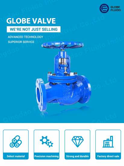 Vanne à vanne en acier moulé pour l'eau industrielle, prix d'usine chinois, globe de contrôle papillon